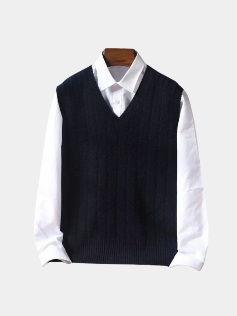 Pull sans manches 100% Laine Mérinos - Cross & Crown