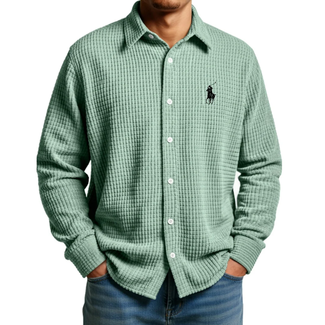 Men's 2026 Comfort Waffle Weave Shirt - Clearance Sale
