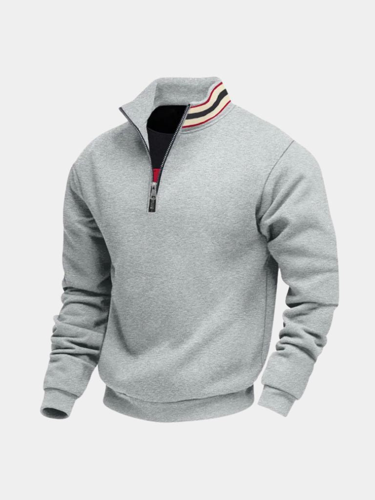 Pull Col Montant Rayé Regent - Cross & Crown