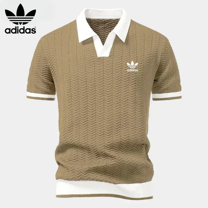 Men's Retro Knit Polo Shirt