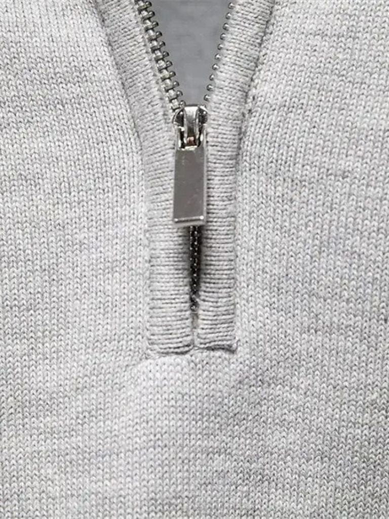 Pull Demi-Zip en Maille - Cross & Crown